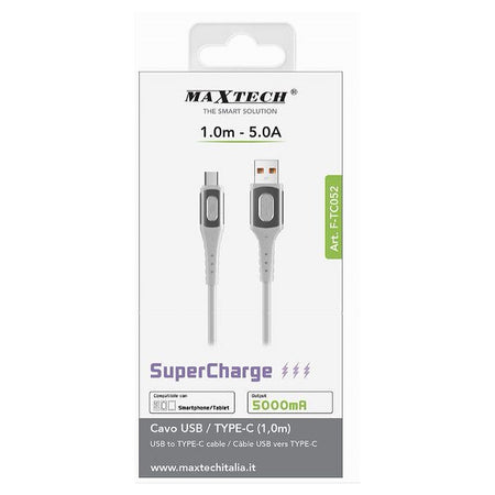 Cavo Usb/type-c 1 Mt 5a Super Carica Trasmissione Dati Smartphone Tablet F-tc052