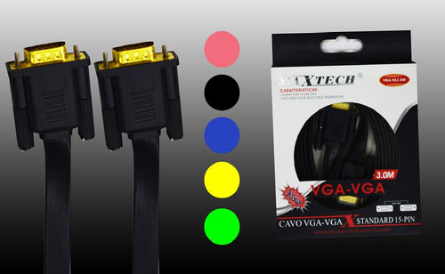 Cavo Vga - Vga Standard 15 Pin Cavo 3 Metri Per Monitor Vga Maxtech Vga-va3.0m Elettronica e telefonia > Accessori Audio e Video > Cavi Audio e Video Trade Shop italia - Napoli, Commerciovirtuoso.it