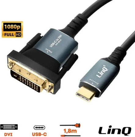 Cavo Video Adattatore Da Type-c Usb Tipo C A Dvi Full Hd 1080p 1,8 Mt Tpc-dv24 Elettronica/Informatica/Accessori/Adattatori/Adattatori USB a USB Trade Shop italia - Napoli, Commerciovirtuoso.it