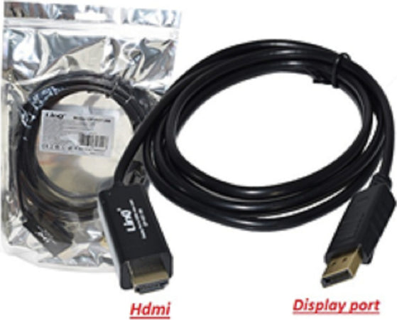 Cavo-Video-Convertitore-Da-Displayport-Dp-A-Hdmi-1.8-Mt-Ultra-Hd-4k-Dp-hd1.8m