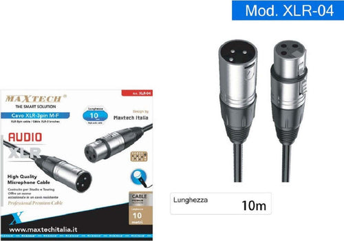 Cavo Xlr 3 Pin Xlr Maschio-femmina Audio Prolunga Microfono Da 10 Metri Xlr-04 Elettronica e telefonia > Accessori Audio e Video > Cavi Audio e Video Trade Shop italia - Napoli, Commerciovirtuoso.it
