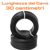 PROLUNGA ADATTATORE 30 CENTIMETRI CON SPINA CEE E PRESA STANDARD TEDESCO - CAVO 3G1.5 - IP44 - ElettroWatt.eu