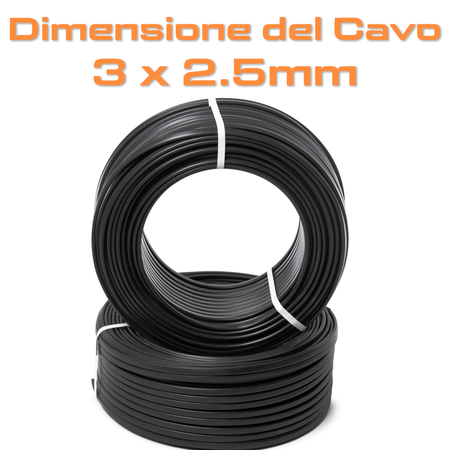 PROLUNGA ELETTRICA INDUSTRIALE 16A DA 10 METRI - CAVO IN NEOPRENE 3G2.5 - PROTEZIONE IP67 - ElettroWatt.eu