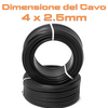 PROLUNGA ELETTRICA TRIFASE 4 POLI INDUSTRIALE PROFESSIONALE DA 30 METRI - CAVO IN NEOPRENE 4G2.5