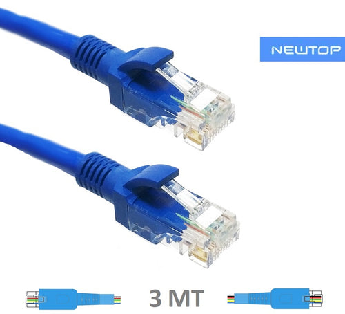 Cavo di rete 3 Mt CAT 6 NEWTOP