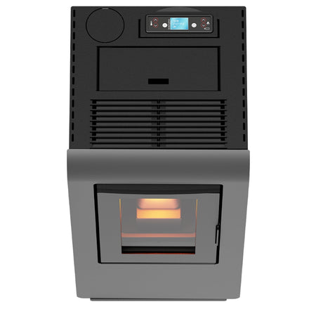 Stufa a pellet 14 kw Canalizzata "Cayenne" per ambienti moderni h 102 cm