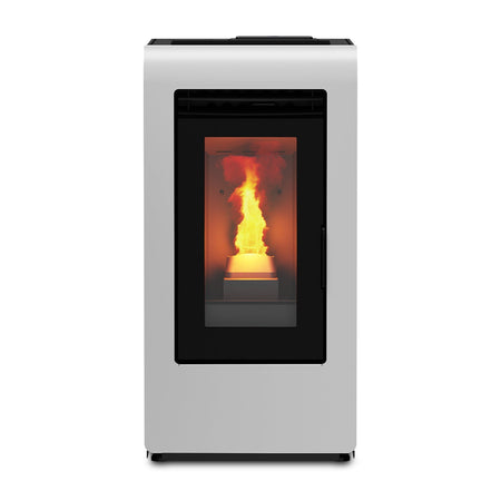 Stufa a pellet 14 kw Canalizzata "Cayenne" per ambienti moderni h 102 cm