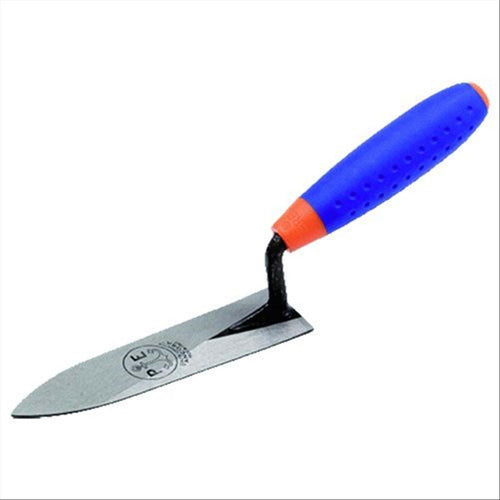 Cazzuolino con punta a foglia d'ulivo 14 cm e manico in gomma ergonomico Fai da te/Utensili elettrici e a mano/Utensili a mano/Utensili per muratura e piastrellatura/Cazzuole/Cazzuole di finitura La Zappa - Altamura, Commerciovirtuoso.it