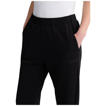 Liu Jo pantaloni flare neri in jersey TA5147J5942 22222 Pantaloni Liu Jo