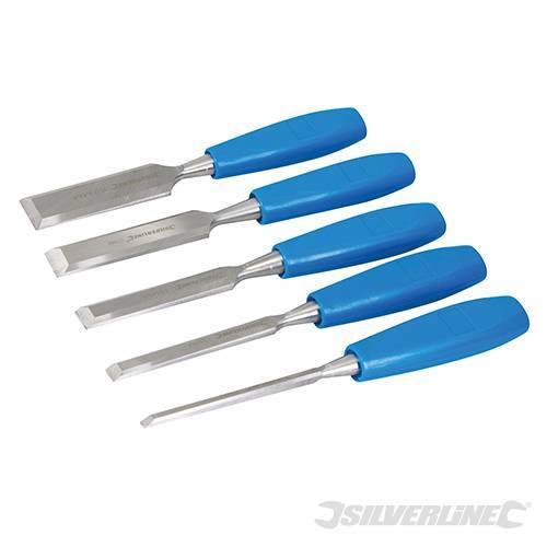 Set di scalpelli a legno con impugnatura 5 p.zi Silverline Silverline