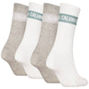 Calvin Klein donna pack 4 calze bianco grigio 701235385002801