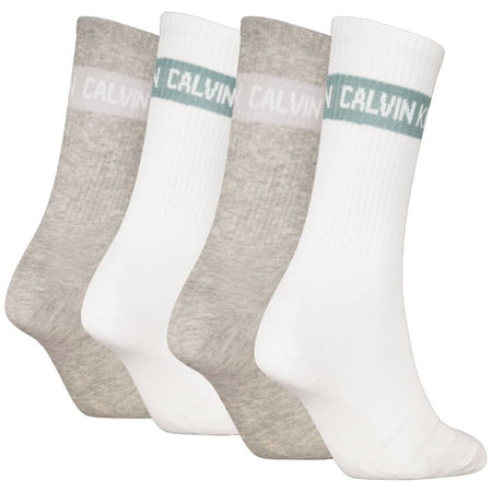 Calvin Klein donna pack 4 calze bianco grigio 701235385002801
