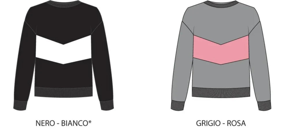 Pull girocollo con macropailettes