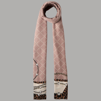 Liu Jo sciarpa beige animalier 70X180 2F5081T0300