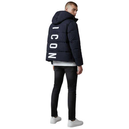 ICON giubbotto nero logo bianco ICUF2W6J008