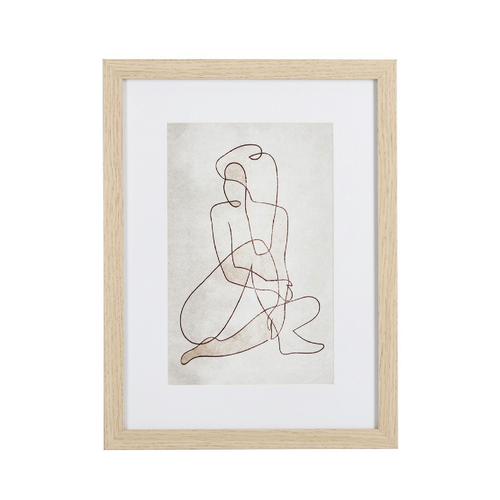Quadro refined 30 x 40 con stampa su carta, vetro, mdf