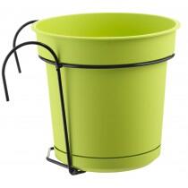 Vaso con Supporto in metallo per balcone "Hydral" per fiori e piante