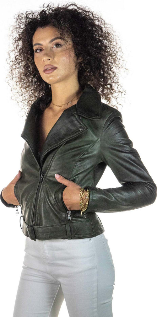 Cel---Chiodo-Donna-Verde-in-vera-pelle