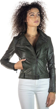 Cel---Chiodo-Donna-Verde-in-vera-pelle