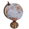 Mappamondo decorativo per scrivania con piedistallo in ottone h 28 cm