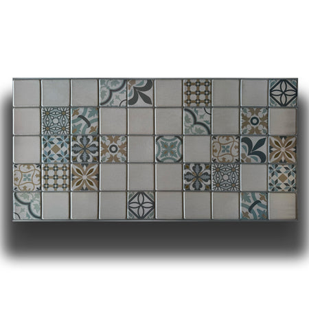 Pannelli 3D Rivestimento a parete in PVC effetto CEMENTINE 96x48cm Realistici, isolanti, idrorepellenti. - Eternal Parquet