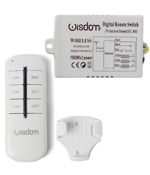 Centralina 3 Canali + Telecomando Wireless Wisdom Per Controllo Luci Led 1000wx3