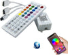 Centralina-Musicale-Per-Strisce-Led-Rgb-Bluetooth-2-Connettori-Te-rgb3-Telecomando