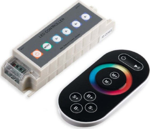 Centralina+Telecomando-RGB-Gea-Led-GSTTE4-288W-IP20-onde-radio-touch-per-strip-led-rgb