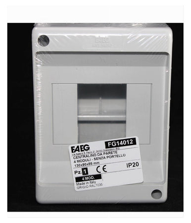 Centralino Da Parete Esterno 4 Moduli Senza Portello Ip20 13x9x8.5cm Grigio Fg14012