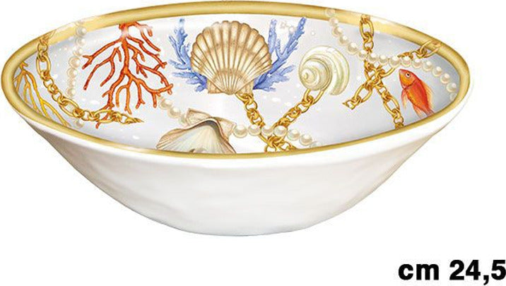 Centro Tavola Ciotola Conchiglie Coralli Stile Marino Insalatiera Home Decor Casa e cucina/Stoviglie/Piatti ciotole e vassoi/Ciotole/Insalatiere Trade Shop italia - Napoli, Commerciovirtuoso.it