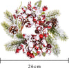 Centrotavola Innevato Natalizio Decorazione Con Bacche Rosse E Pigne Ø 26 Cm Casa e cucina/Decorazioni per interni/Accessori decorativi/Ghirlande La Zappa - Altamura, Commerciovirtuoso.it