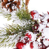 Centrotavola Innevato Natalizio Decorazione Con Bacche Rosse E Pigne Ø 26 Cm Casa e cucina/Decorazioni per interni/Accessori decorativi/Ghirlande La Zappa - Altamura, Commerciovirtuoso.it