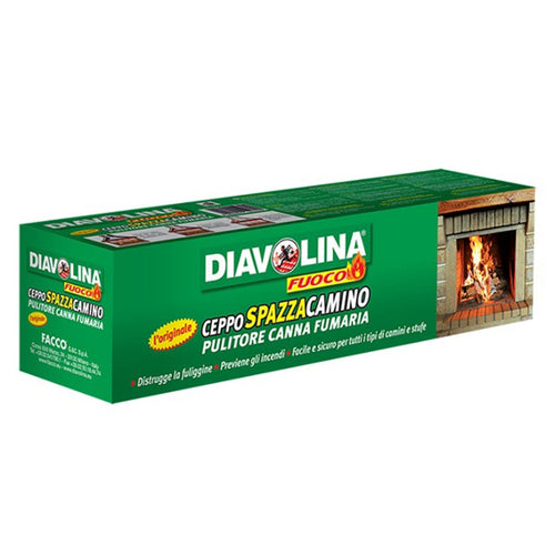 Ceppo spazza camino per stufe a legna tronchetto mangia fuliggine