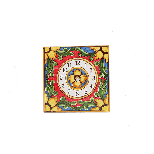 Orologio da Parete in Piastrella Siciliana - It's Time To Smile