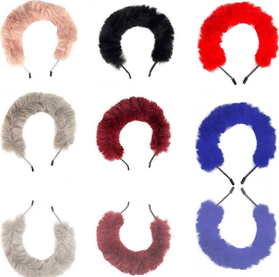 Cerchietto Frontino Fascia Pelliccia Peluche A04 Bambina Ragazza Ferma Capelli Fermacapelli Trade Shop italia - Napoli, Commerciovirtuoso.it