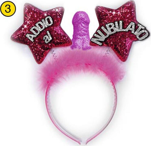 Cerchietto Sexy Deluxe Addio Al Nubilato Con Stelline Glitterate E Pisello Salute e cura della persona/Erotismo e contraccezione/Sex toys/Gadget per addio al nubilato e al celibato Kondorama - Martinsicuro, Commerciovirtuoso.it