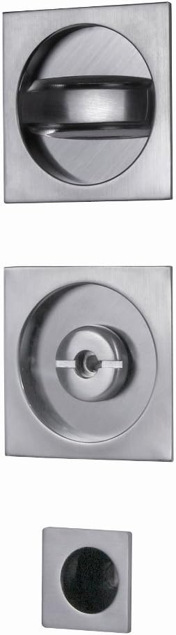 Kit con Serratura per Porte Scorrevoli, Cromo Satinato VI.TEL. E0374N 51