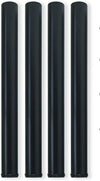 Gambe regolabili per tavolo Ø60x710mm, kit di 4 piedi per tavolo in acciaio, altezza regolabile 710-730mm (Nero)