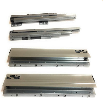 Guide dei Cassetti in Acciaio Inossidabile, Molto Resistenti, Ammortizzate, Adatte A Tutti I Tipi di Cassetti per Mobili, guida per cassetti con profondità di 50 cm, completo di viti