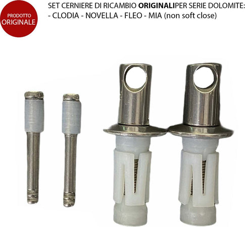 Cerniere-Copriwater-Originali-per-Dolomite-CLODIA-NOVELLA-FLEO-MIA-(non-soft-close)-Espansione-in-Acciaio-Inox-Cromato-Lucido