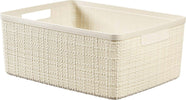 Cesta-Curver-Cestino-Juliet-in-juta-100%-plastica-riciclata-rettangolare,-bianco-sporco,-M:-12-L