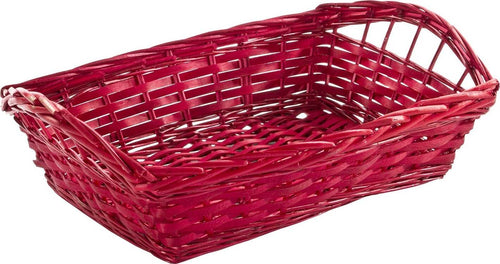 Cesta rettangolare Rossa in vimini decorazione natalizia per cestini e regali Casa e cucina/Decorazioni per interni/Addobbi e decorazioni per ricorrenze/Decorazioni natalizie/Oggettistica MagiediNatale.it - Altamura, Commerciovirtuoso.it