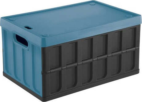 Cesta-Tontarelli-8034118704-CARGO-Pieghevole-con-Coperchio-Nero-e-Blu