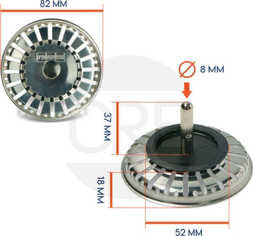 Cestello-Filtro,-Tipo-Basso,-Diametro-82-mm-per-Lavello-Franke