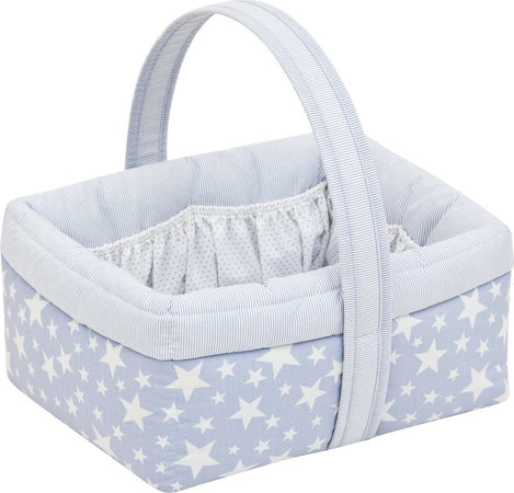 Cestina Imbottita 22.5X29X29 Cm Star Azzurro Prima infanzia/Cambio del pannolino/Organizzatori e scatole per pannolini/Organizzatori per pannolini La Casa Del Bebè - Napoli, Commerciovirtuoso.it
