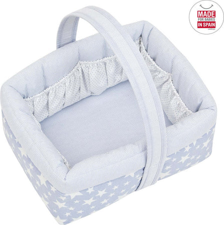 Cestina Imbottita 22.5X29X29 Cm Star Azzurro Prima infanzia/Cambio del pannolino/Organizzatori e scatole per pannolini/Organizzatori per pannolini La Casa Del Bebè - Napoli, Commerciovirtuoso.it