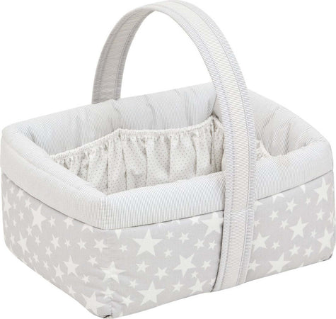 Cestina Imbottita 22.5X29X29 Cm Star Grigio Prima infanzia/Cambio del pannolino/Organizzatori e scatole per pannolini/Organizzatori per pannolini La Casa Del Bebè - Napoli, Commerciovirtuoso.it