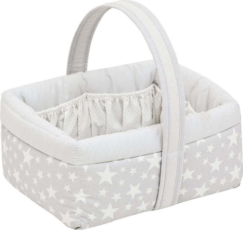 Cestina Imbottita 22.5X29X29 Cm Star Grigio Prima infanzia/Cambio del pannolino/Organizzatori e scatole per pannolini/Organizzatori per pannolini La Casa Del Bebè - Napoli, Commerciovirtuoso.it