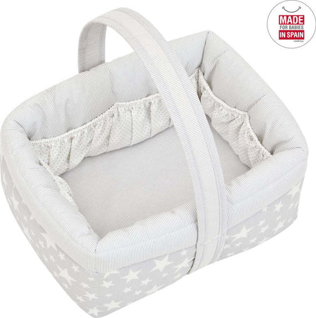 Cestina Imbottita 22.5X29X29 Cm Star Grigio Prima infanzia/Cambio del pannolino/Organizzatori e scatole per pannolini/Organizzatori per pannolini La Casa Del Bebè - Napoli, Commerciovirtuoso.it
