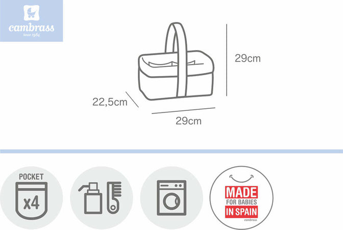 Cestina Imbottita  Forest Rosa Prima infanzia/Cambio del pannolino/Organizzatori e scatole per pannolini/Organizzatori per pannolini La Casa Del Bebè - Napoli, Commerciovirtuoso.it